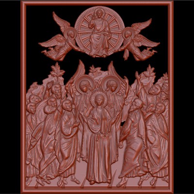 Икона Богоматерь с апостолами (не каноническая) 
