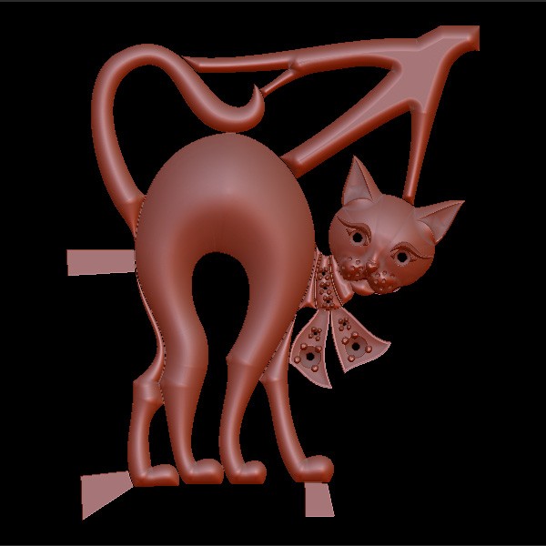 Резное изделие Кошка